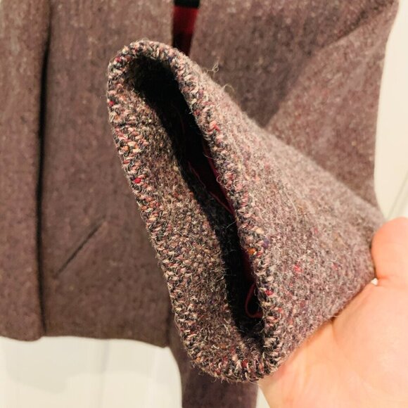 Vintage LARRY LEVINE Tweed BLAZER SIZE Small LINED IN RED - Picture 8 of 16